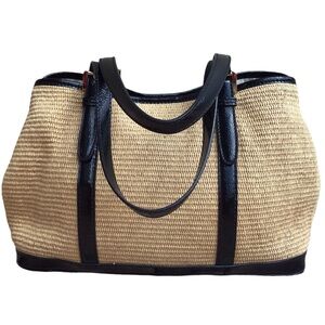 Michael Kors Straw Patent Leather Tote Bag